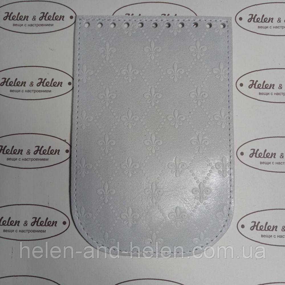 Клапан для міні сумочки 12*18. "Лілії". Колір Білий, фото 1