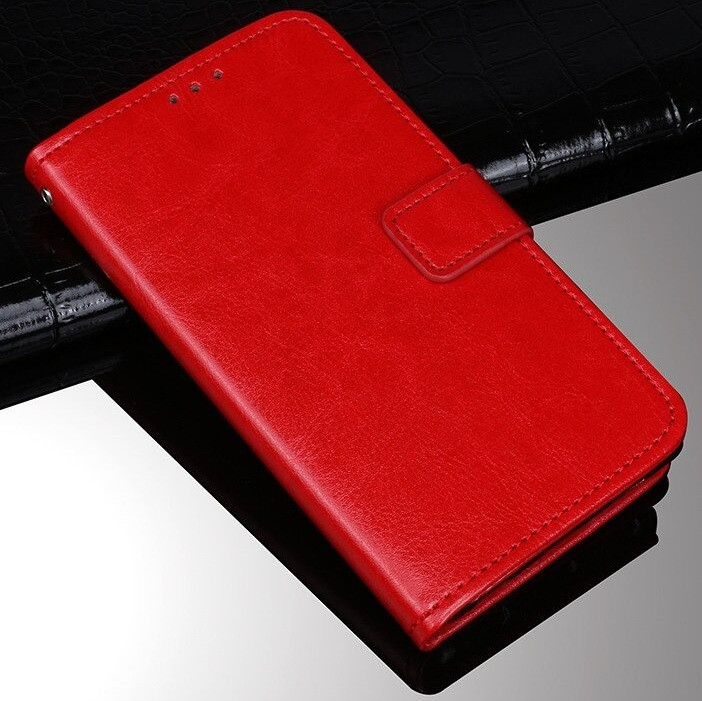 Чехол Fiji Leather для Blackview A60 Plus книжка с визитницей красный - фото 1 - id-p1444205465