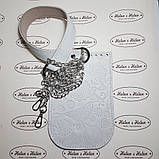 Клапан для міні сумочки 12*18. "Лілії". Колір Білий, фото 3