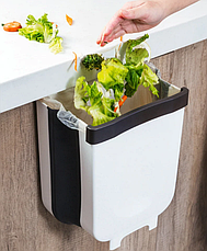 Складаний сміттєвий контейнер навісний на двері Kitchen Wet garbage FLEXIBLE BIN 8 л BF, фото 4