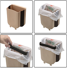Складаний сміттєвий контейнер навісний на двері Kitchen Wet garbage FLEXIBLE BIN 8 л BF, фото 5