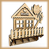 Дерев'яна Настінна Ключниця "Home", фото 3