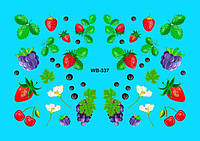 Водный Слайдер дизайн фото дизайн для ногтей с яркой печатью на любой фон с белой подложкой ягоды
