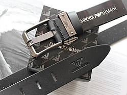 Чоловічий ремінь Armani чорний
