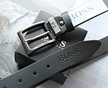 Чоловічий шкіряний ремінь у коробці, фото 3