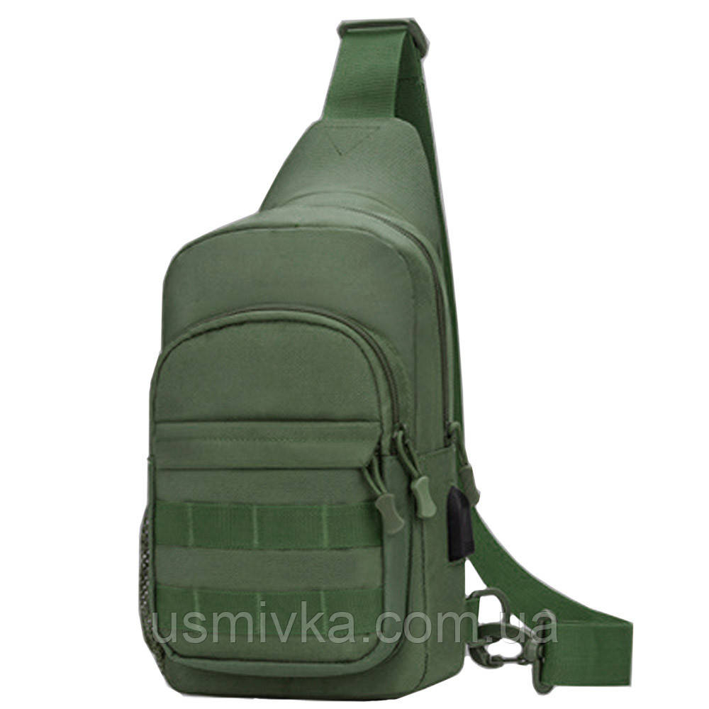 Тактична сумка олива з USB-вихід Dolcey-475 рюкзак сумка через плече, тактичні сумки Dolcey
