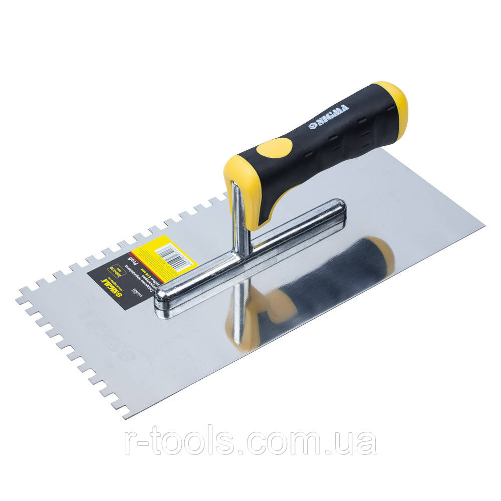 Гладилка неіржавка штукатурна з зубом Profi 280 мм×130 мм 6×6 мм Sigma 8327521