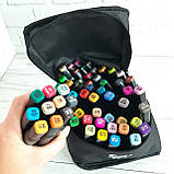Набір 36 шт скетч маркерів для малювання TOUCH двосторонні маркери фломастери спиртові в сумці, фото 5