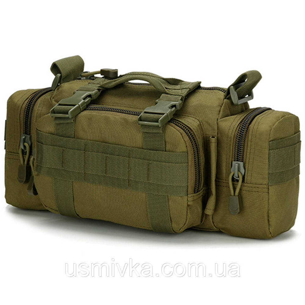 Тактична сумка поясна Minik-477 армійська олива сумка на плече водонепроникна, тактичні сумки Minik