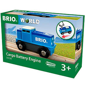 Вантажний локомотив для залізниці Brio на батарейках 33130, фото 1