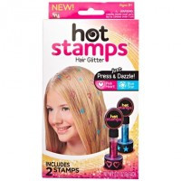 Блискучий штамп, глітер-тату для волосся Hot Stamps Hair Glitter