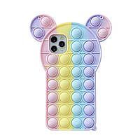 Чехол антистрес поп ит для телефона Apple iPhone 12 Pro Max Mickey разноцветный на шнурке