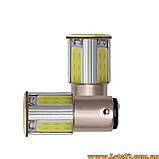 Автолампи двоконтактні червоні P21/5W COB LED BAY15D 1157 світлодіодні габарит стоп габарити, фото 4