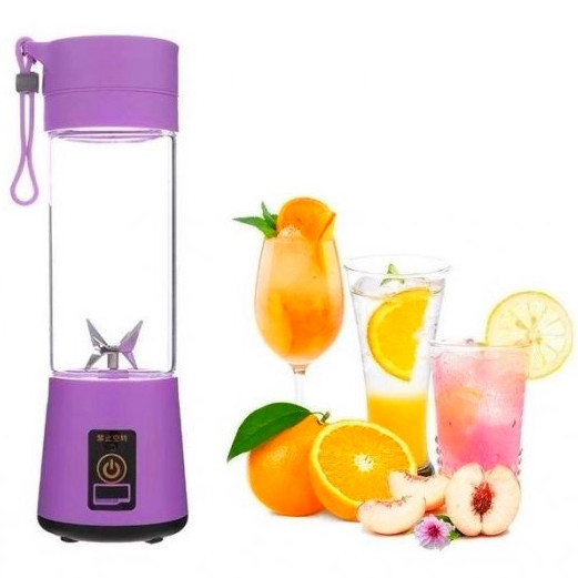 Блендер Smart Juice Cup Fruits 380мл фіолетовий (Реальні фото)