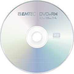 Диск DVD-RW Emtec 4.7 Gb 4x cake 10