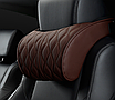 Ортопедична автомобільна подушка CAR X (набір) під поперек і на підголовник автомобіль Шкіра Коричневий, фото 2