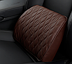 Ортопедична автомобільна подушка CAR X (набір) під поперек і на підголовник автомобіль Шкіра Коричневий, фото 3