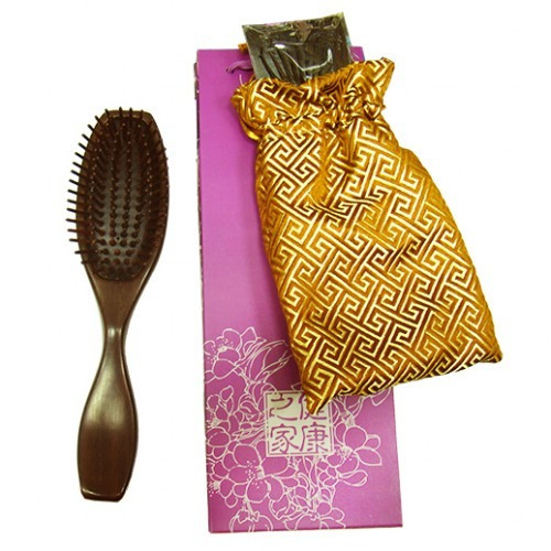 Гребінець масажний сандаловий натуральний, фото 1