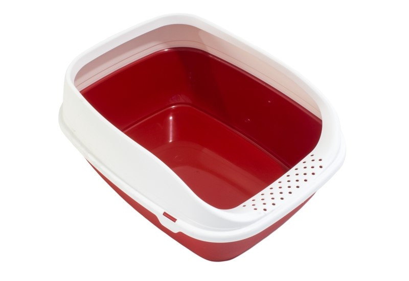 Туалет для кошек с рамкой MPS BETA PLUS MINI RED 43*31*16 см - фото 1 - id-p1130202712