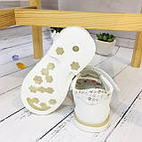 Дитячі білі ошатні босоніжки для дівчинки YTop, фото 3