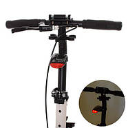 Самокат двоколісний SR 2-015-3-W, білого кольору, фото 2