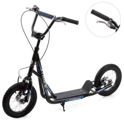 Самокат двоколісний SR 2-045-3-B, чорного кольору, фото 1