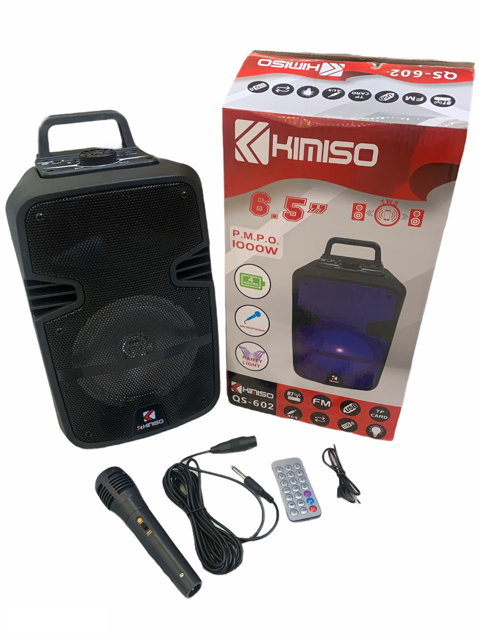 Колонка портативна акустична Kimiso QS-602 з мікрофоном, фото 1