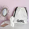 Мішечок бавовняний ORGANIZE для речей 30х35 см Girl (світлий), фото 3