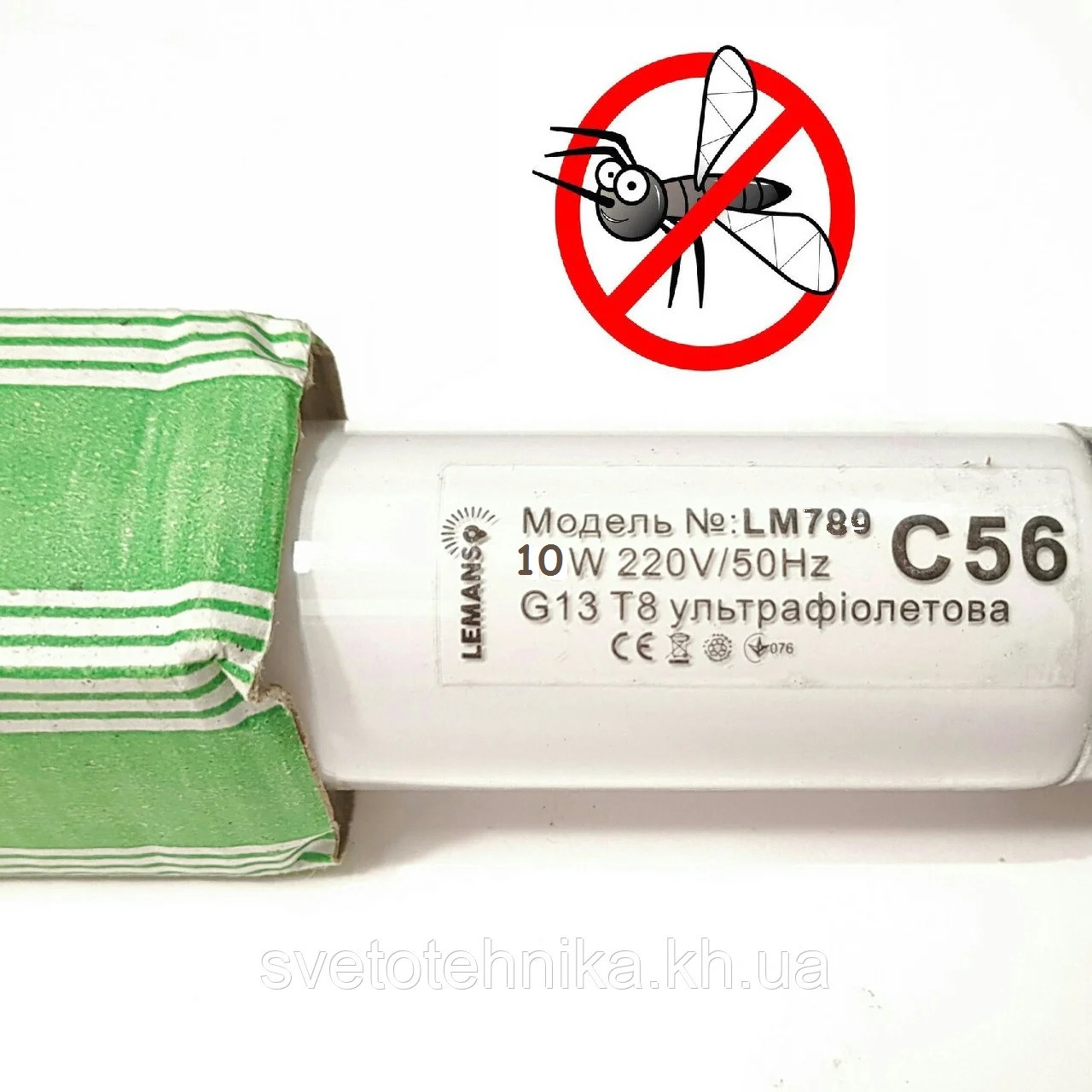 Люмінесцентна лампа ультрафіолетова insect LM3821 10w BL 350 G13 для знищення комарів, фото 1