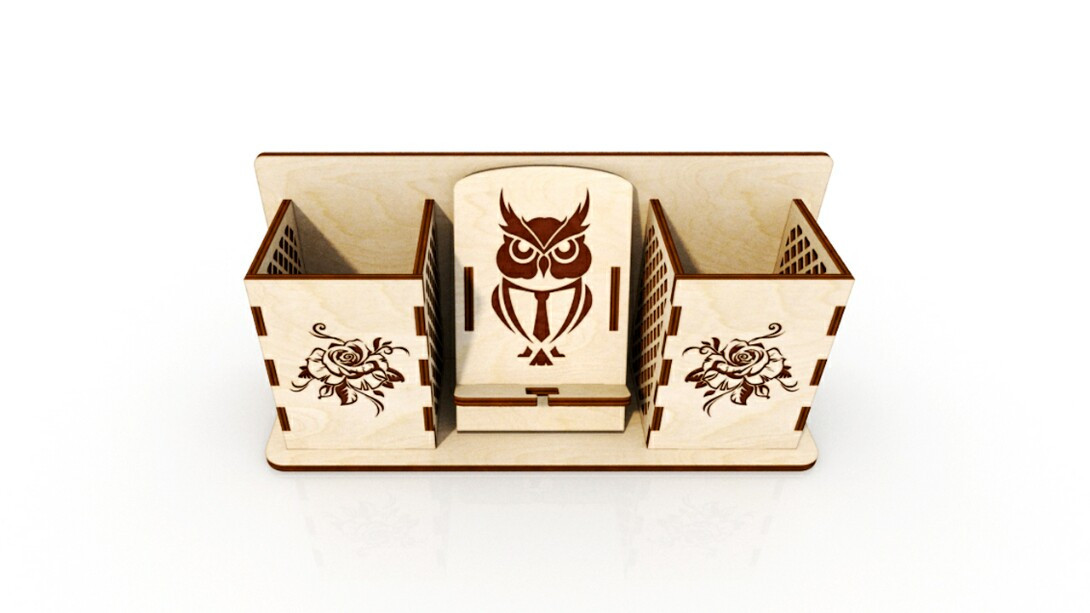 Органайзер настільний з підставкою під телефон., фото 1