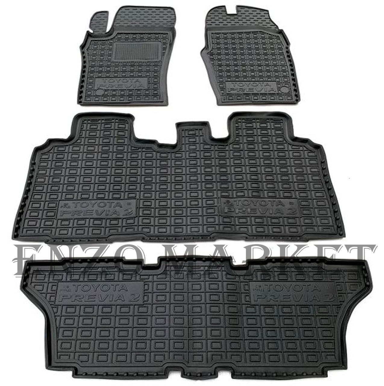 Автомобільні килимки в салон Toyota Previa 2000-2006 6-7 місць (Avto-Gumm)