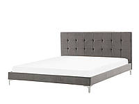 Бархатная кровать 180 x 200 см Серый AMBERT