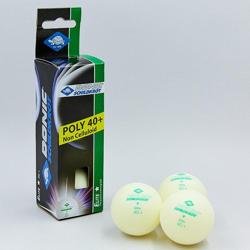 Набор мячей для настольного тенниса DONIC ELITE 1* 40+ 608310 3шт белый - фото 1 - id-p1444334010