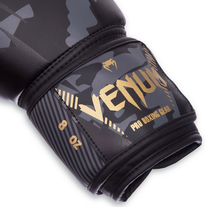 Перчатки боксерские на липучке VENUM IMPACT BO-0708 (р-р 10oz, черный) - фото 3 - id-p1444334015