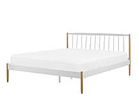 Кровать металлическая 180 x 200 см белый МАУРС