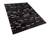 Кожаный коврик в стиле пэчворк 160 x 230 см коричневый AKSEKI