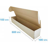 Коробка картонная самосборная 600*100*100, коробка длинная бурая микрогофрокартон, коробка тубус