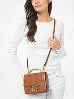 Сумка Michael Kors Small Crocodile Embossed Convertible Crossbody Bag Luggage (35T1GKSF5E)