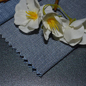 Тканина для вуличних меблів рогожка Самба (Sumba) сизого кольору