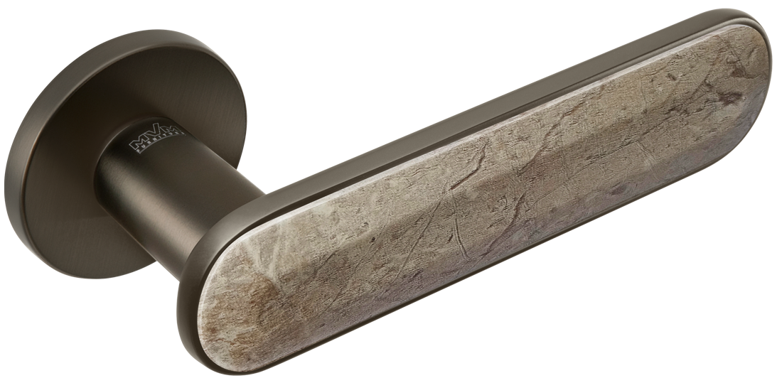 Ручки для дверей MVM Z-1804 MA антрацит/мрамор бежевий, фото 1