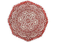Восточный круглый ковер, принт ø 120 см, кремово-красный MEZITILI