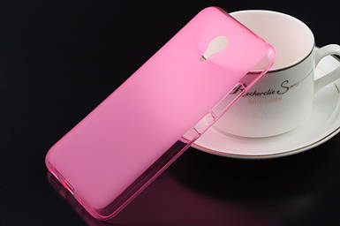 TPU чохол для Meizu metal рожевий