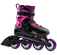 Дитячі ролики Rollerblade Fury Girl Black/Magenta розсувні для дітей