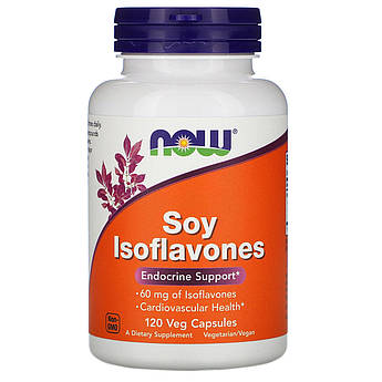 Ізофлавони сої Now Foods Soy Isoflavones підтримка ендокринної системи 120 рослинних капсул