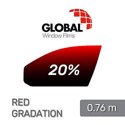 Плівка Global перехідна червоно-чорна Red-Gradation ( преміум, металізована.)