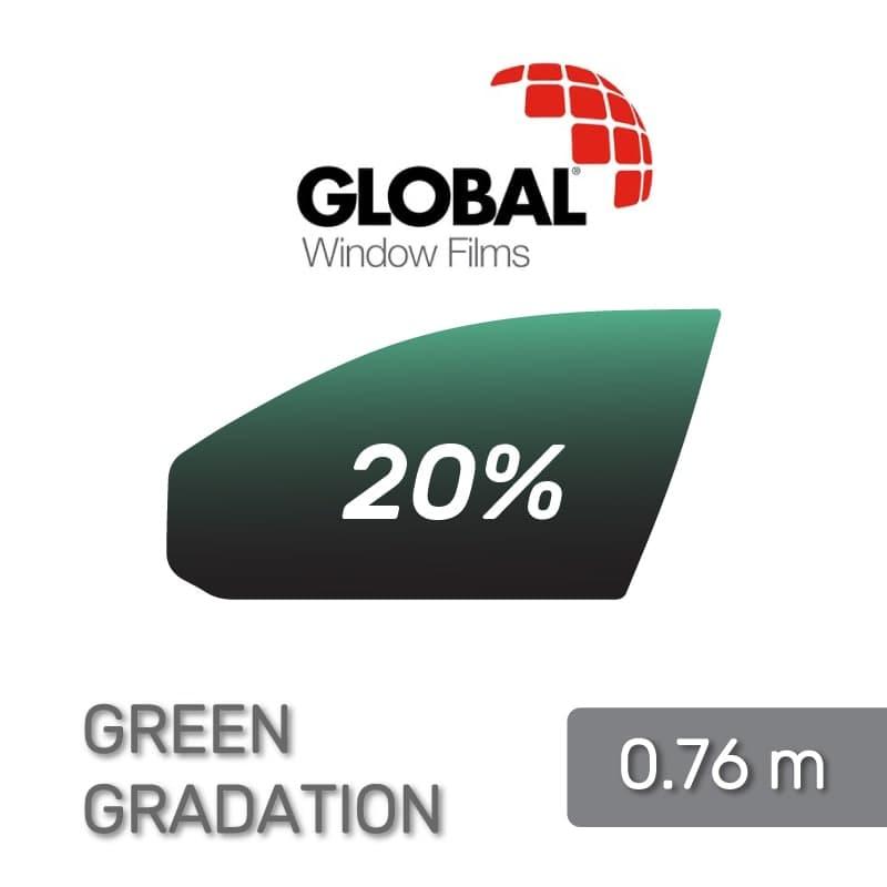 Плівка для тонування перехідна зелено-чорна Green-Gradation