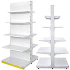 Двостороння стійка Рістел 1600х300 мм, металева стійка на торговий стелаж Рістел, фото 5