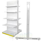 Двостороння стійка Рістел 1600х300 мм, металева стійка на торговий стелаж Рістел, фото 2