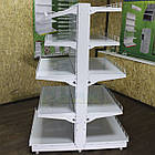 Двостороння стійка Рістел 1600х300 мм, металева стійка на торговий стелаж Рістел, фото 6