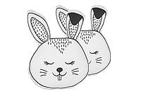 Набор из 2 подушек для детской кролик 53 х 43 см черный и белый KANPUR